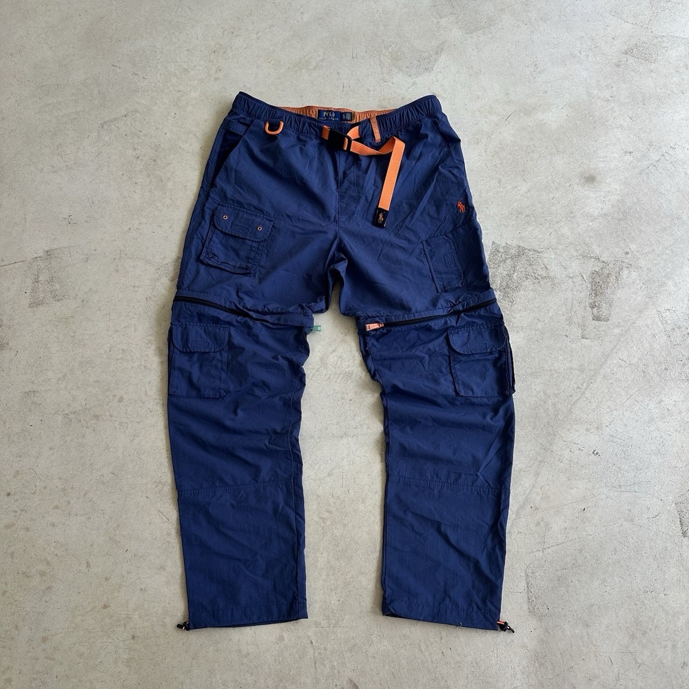 Polo Ralph Lauren Performance Cargo Trousers Men XL Convertible Shorts Hiking - Picture 1 of 6